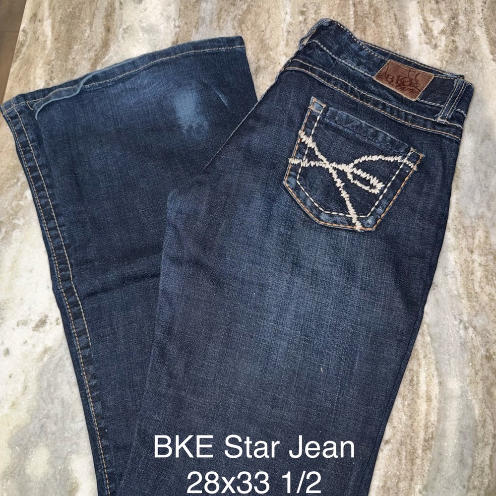 BKE Star Boot Cut Jeans - Dark Blue